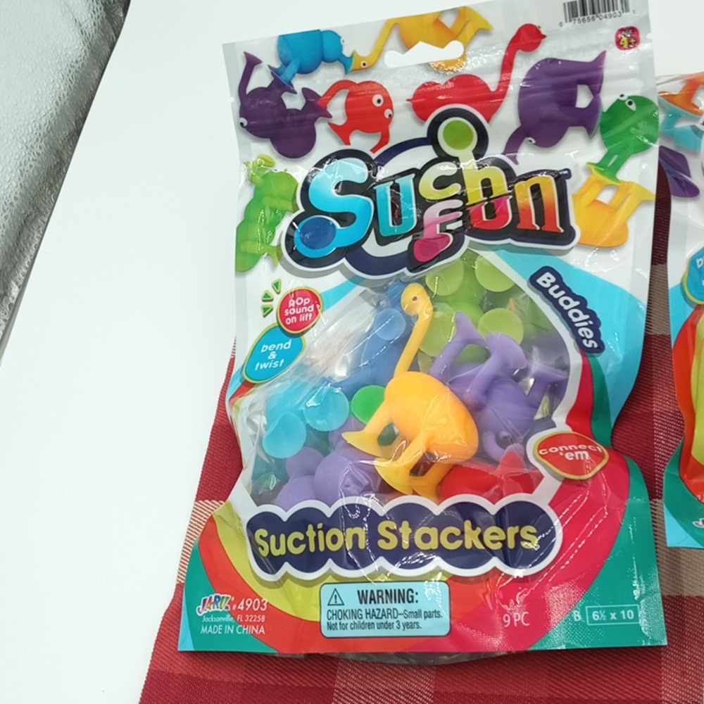 Such Fun Suction Stackers NIP 2 Buddies Packages , 1 Hexagons & 1 Oddballs. - Picture 2 of 5